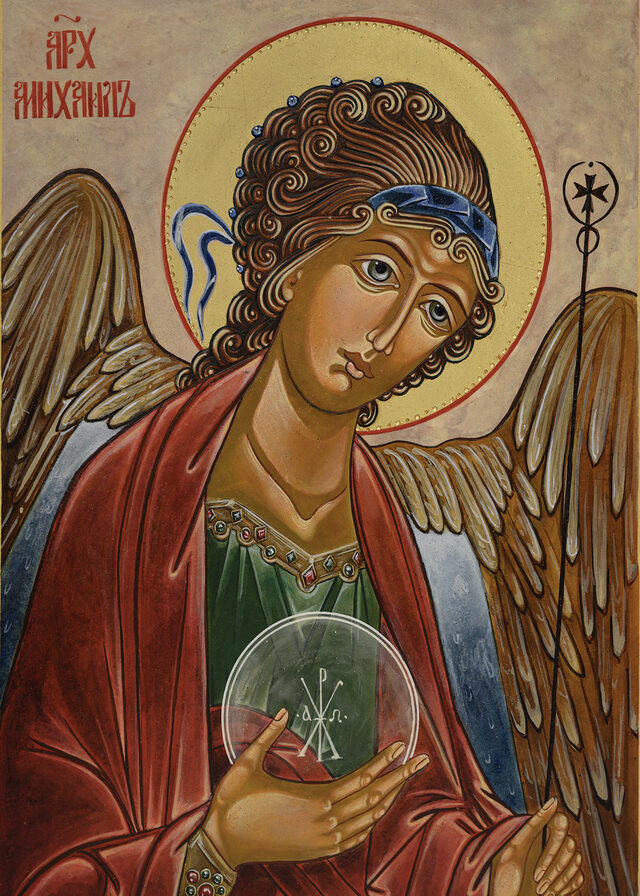 Archangel Michael — the whole icon, frontal reproduction